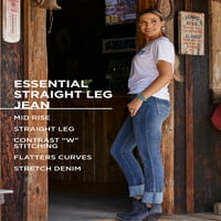 Wrangler Női Essentials egyenes láb Jean