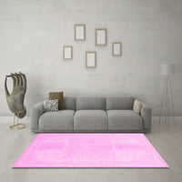Ahgly Company Beltéri Téglalap Absztrakt Rózsaszín Modern Terület Szőnyegek, 7' 10'