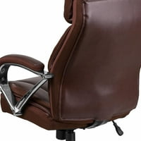 Flash bútorok HERCULES sorozat nagy & magas lb. Névleges barna LeatherSoft Executive forgatható ergonomikus irodai