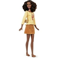 Barbie Fashionista magas afro-amerikai Barbie baba további ruhákkal