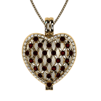 Nana Heart of Hearts Birthstone Locket Anya nő felnőtt medál, sárga - januári kő 4