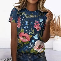 Mama Levél nyomtatott ingek nőknek leopárdmintás grafika Anya élet pólók Anyák napi blúz alkalmi póló