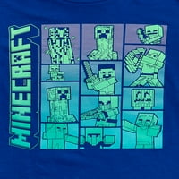 Minecraft Boys rács rövid ujjú póló, Méretek 4-