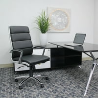 Boss CaressoftPlus High-Back kereskedelmi minőségű Executive irodai szék króm kivitelben