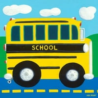 Oopsy Daisy School busz vászon fal művészet