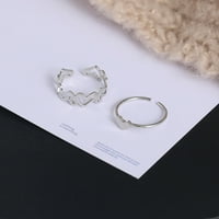 Eastshop Ujj Gyűrű Üreges Ki Galvanizáló Szív Ékszerek Nyílás Állítható Gyűrű Valentin-Napi Ajándék