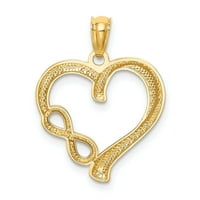 Primal arany 14k sárga arany végtelen szimbólum szív medál