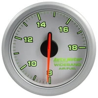 AutoMeter 9178-UL AirDrive szélessávú levegő üzemanyag Aránymérő; 2-ban ben.; Ezüst számlap; felhasználó által választható
