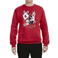 Vad Bobby, ha ez nem egy alaszkai malamut, akkor csak egy kutya ajándék, Unise Crewneck grafikus pulóver, piros, kicsi
