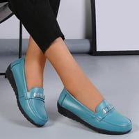 Slip On Shoes Női Divat Nyári Női Alkalmi lapos könnyű lélegző cipő csúszásmentes tornacipő nőknek Világoskék 8.5