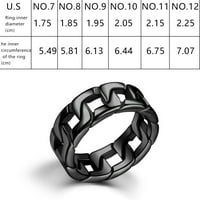 titán acél gyűrű férfiaknak, rozsdamentes acél öntött lánc gyűrű