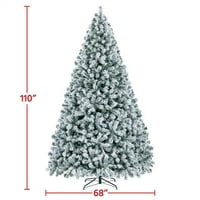 EasyFashion Clear Prelit izzólámpa zöld pelyhesített lucfenyő karácsonyfa, 9 '