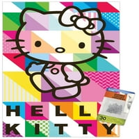 Hello Kitty-minták fali poszter Push csapok, 14.725 22.375