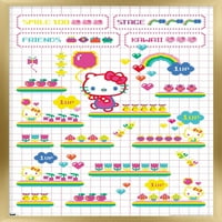 Hello Kitty-Arcade Fal Poszter, 14.725 22.375 Keretes