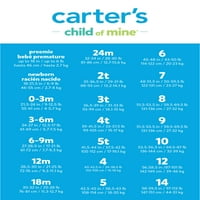 Carter gyermekem gyermeke és kisgyermek lány ruhája, 3 darab, méretek 12m-5T
