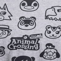 Nintendo Animal Crossing Grey férfi és nagy férfi grafikus póló