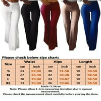 Avamo Női Leggings Flare jóga nadrág magas derék fenék Sport Teljes hosszúságú nadrág hosszú Bootcut Fekete XL