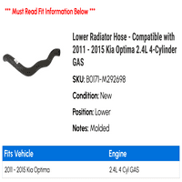 Alsó radiátor tömlő-kompatibilis-Kia Optima 2.4 L 4 hengeres gáz 2014