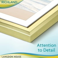 Langdon Ház arany képkeret w kivehető szőnyeg, Modern kortárs stílus, csomag, Richland kollekció