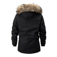 Aayomet Férfi kabát felöltő Túlméretezett meleg Zsinóros derék közepes hosszúságú egyszínű vastag pamut téli pulóver