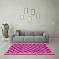 Ahgly Company Beltéri Kerek Absztrakt Rózsaszín Modern Terület Szőnyegek, 5 ' Kerek