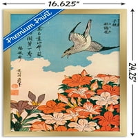 Kakukk és azálea által Katsushika Hokusai fal poszter, 14.725 22.375 keretes