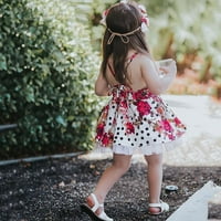 KaLI_store kisgyermek húsvéti ruha lány nyári ruhák fodros ujjú Többszintű hinta Midi alkalmi Sundress zsebekkel, fehér