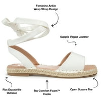 Journee Collection női emelie tru comfort hab espadrille lapos szandál