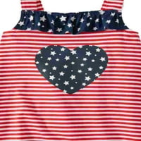 Módja annak, hogy megünnepeljük csecsemő lányok szív amerikai zászló hazafias baba Romper július 4 ruhát
