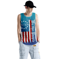 Amerikai zászló Tank Top női július 4. hazafias ingek férfiaknak USA zászló ujjatlan ing mellény
