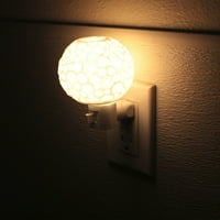 Fehér kerámia Plug-In éjszakai fény Lakberendezés-D