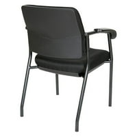 Office Star termékek látogatói szék fekete keret Párnázott karok