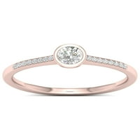 1 4ct tdw gyémánt 10k rózsa arany klasszikus eljegyzési gyűrű