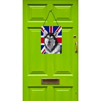 Carolines kincsek SC9815DS Alaszkai Malamut angol Union Jack brit zászló fal vagy ajtó lógó nyomatok