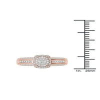 Imperial 3 8ct tdw gyémánt 10k rózsa arany klaszter halo eljegyzési gyűrű