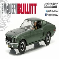 1: Bullitt-Ford Mustang GT Fastback-Highland Zöld Steven McQueen figura vezetésével
