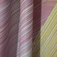 Designart 'rózsaszín és sárga csíkos minta' modern és kortárs függönypanel