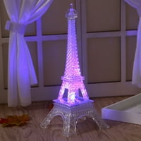 Színes Eiffel-torony Nightlight Párizs stílusú dekoráció LED lámpa Divat íróasztal hálószoba akril fény