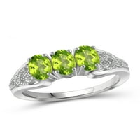 JewelersClub Peridot Ring Birthstone ékszerek - 1. Karát peridot 0. Sterling ezüst gyűrűs ékszerek - drágakő gyűrűk