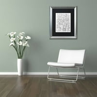 Védjegy Szépművészet Echinacea vászon művészet, Kathy G. Ahrens, fekete matt, ezüst keret