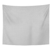 Geometriai fehér Méhsejt háló Fekete Csipke Színminta anyag monokróm fal Art függő gobelin lakberendezés nappali hálószoba