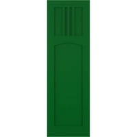 Ekena Millwork 18 W 51 H True Fit PVC San Miguel misszió stílusú rögzített redőnyök, Viridian Green