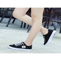 Ritualay vászon cipő női divat cipők alacsony felsők tenisz cipő kényelmes Csipke-up alkalmi cipő lány fekete 6