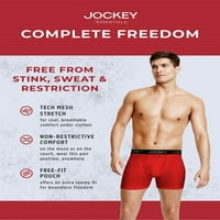 Jockey® Essentials férfiak teljes Freedom Boxer Rövid fehérnemű, 3, könnyű, 5 Inseam, odor-anti-o-fehérnemű, méretű