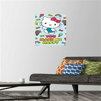 Hello Kitty-Boldog fali poszter Nyomócsapokkal, 14.725 22.375