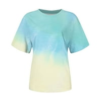 Nyakkendő festék ing női grafikus póló női nyári Rövid ujjú Crewneck felsők Pólók divatos alkalmi laza blúz napi ajánlatok
