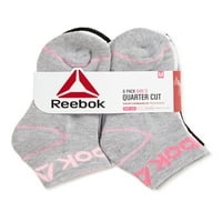 Reebok Lányok Boka Zokni 6-Csomag, S-L Méretek