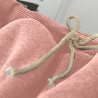 Besolor Gyapjú bélelt nadrág női téli meleg nyomtatott zsinóros Fuzzy plüss Sweatpants vastag plusz méretű nadrág