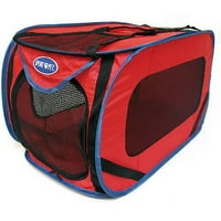 SportPet Pop Nyitott Kutya Kennel, Piros, Kicsi, 26 L 15 W 15 H