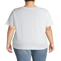 Terra & Sky női plusz méretű rövid ujjú póló, 2 csomag
